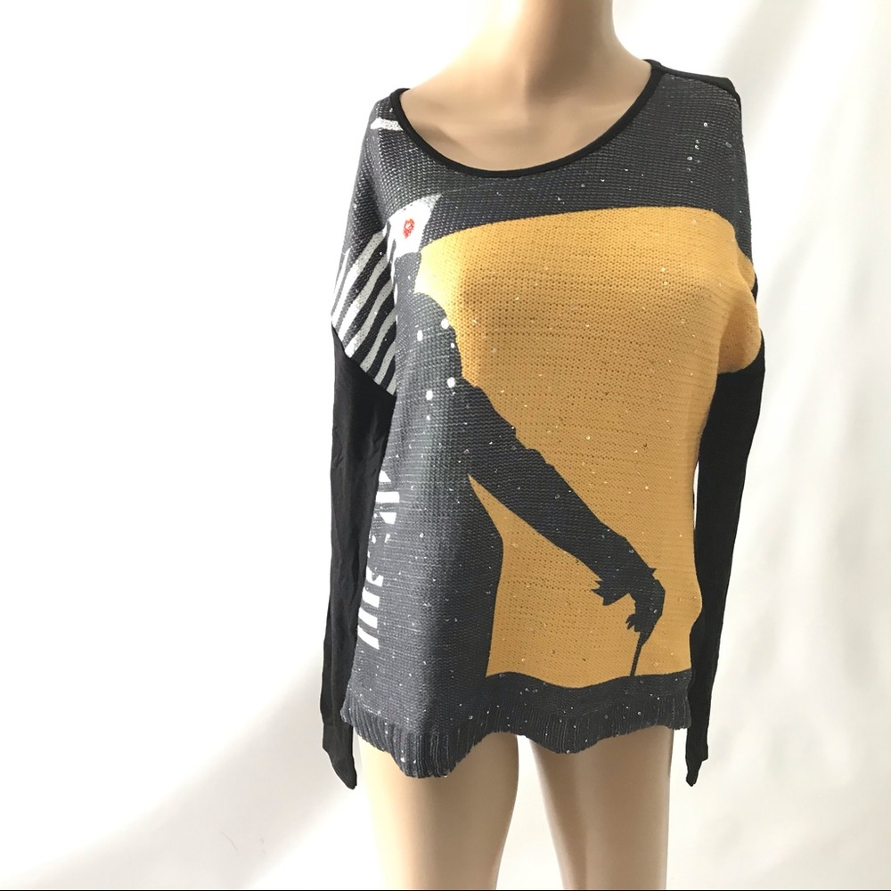 TRICOTTO Women’s Blouse Shirt Top Size L Longsleev